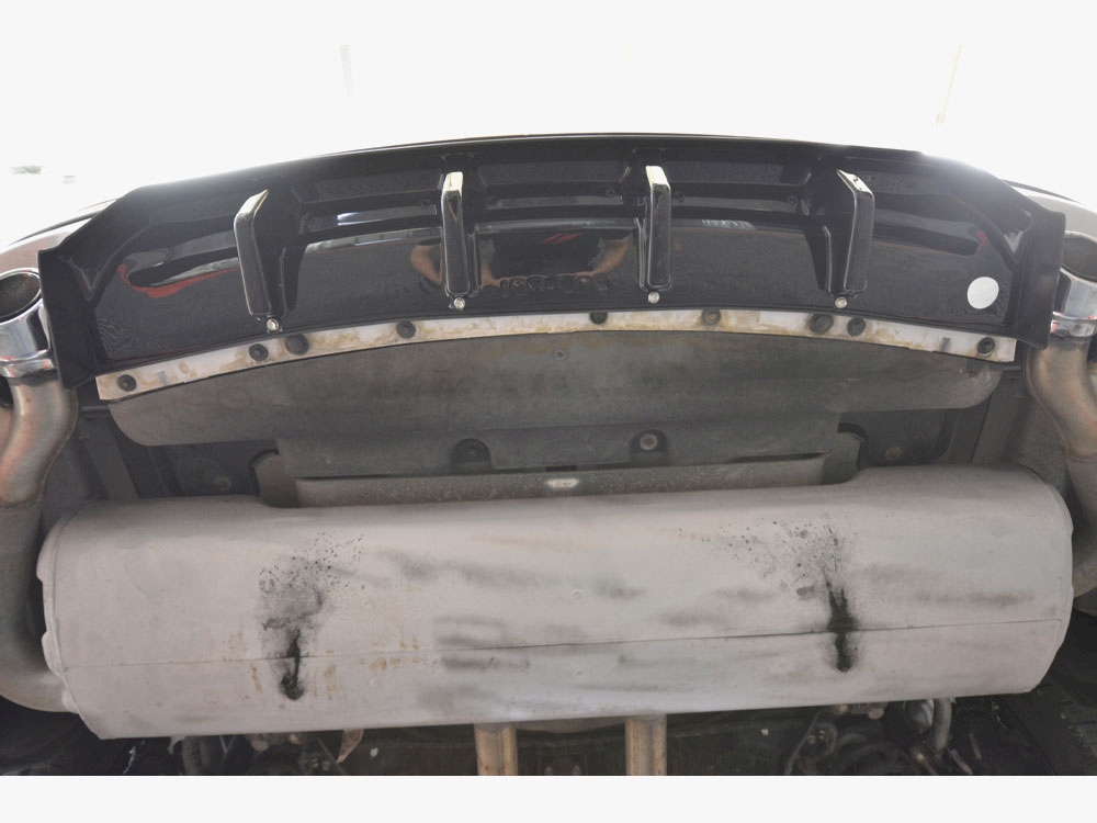 Central Rear Splitter (Vertical Bars) Ford Mondeo Sport Mk5 Facelift / Fusion Sport Mk2 Facelift