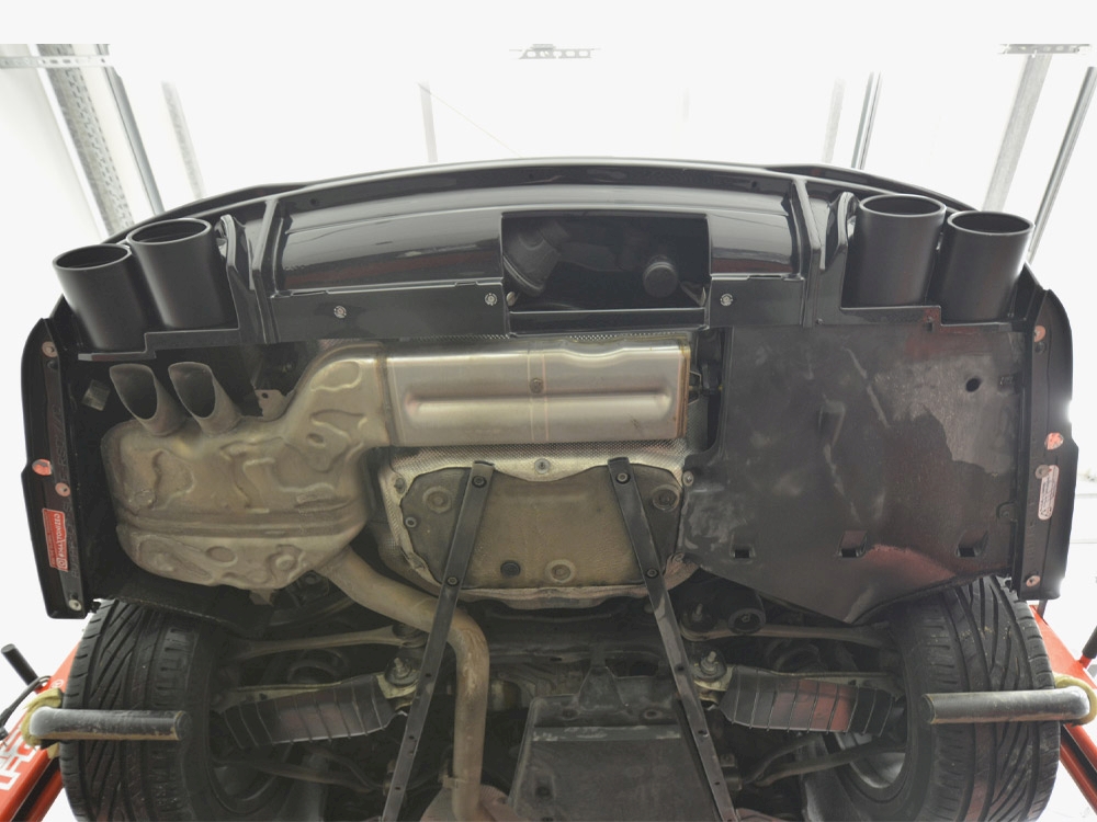 Rear Valance + Exhaust Ends Imitation Audi A6 S-Line / S6 C8 / C8 Facelift