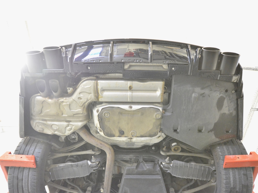 Rear Valance + Exhaust Ends Imitation Audi A6 Sedan / Avant C8 / C8 Facelift