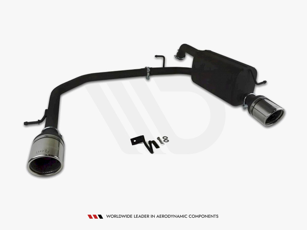 Ford Fiesta Mk7 HIGH Quality DUAL EXIT Stainless Steel Axle-back Exhaust System With Silencer And Exhaust Pipes - 4 