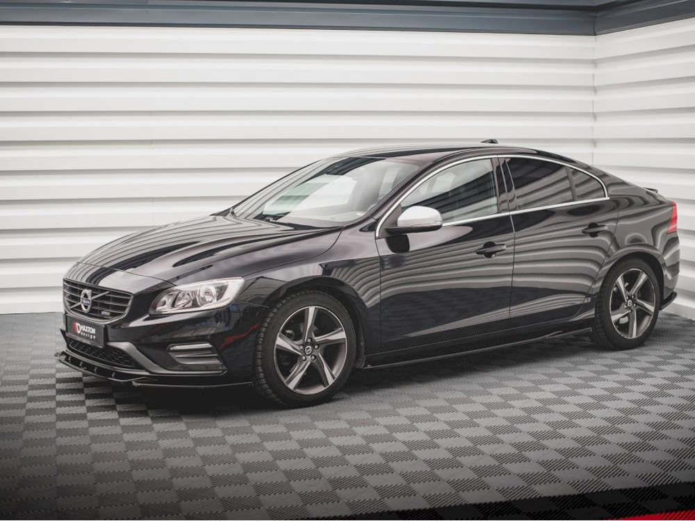 Side Skirts Diffusers Volvo S60 R-Design Mk2 - Carbon Look - 2 