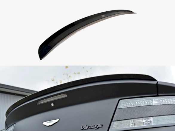 Lame Pare-chocs Arrière Maxton Design Pour Aston Martin V8 Vantage - Noir Brillant