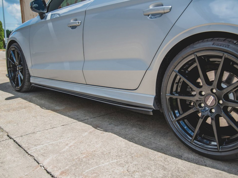 Side Skirts Diffusers V.2 Audi S3 Sedan 8V Facelift (2016-2020) - 3 