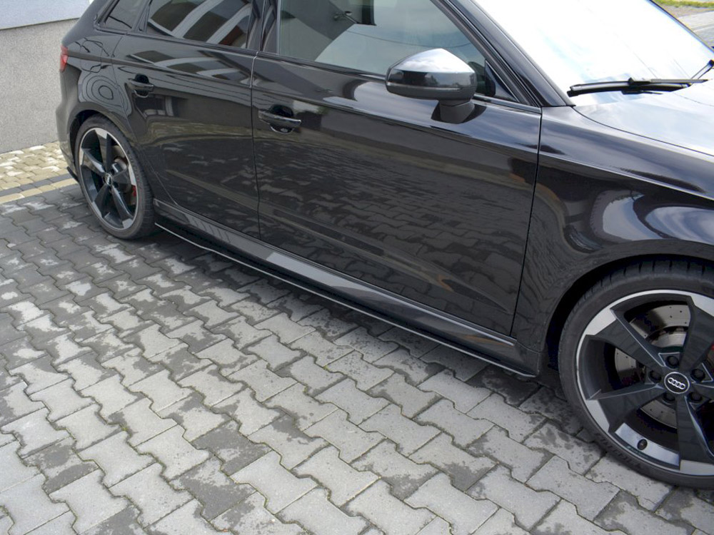 Racing Side Skirts Diffusers V.1 Audi RS3 8V Facelift Sportback (2017-20) - 2 