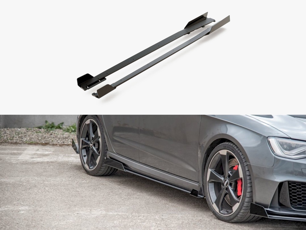 Street PRO Side Skirts Diffusers + Flaps Audi RS3 8V Sportback - 1 