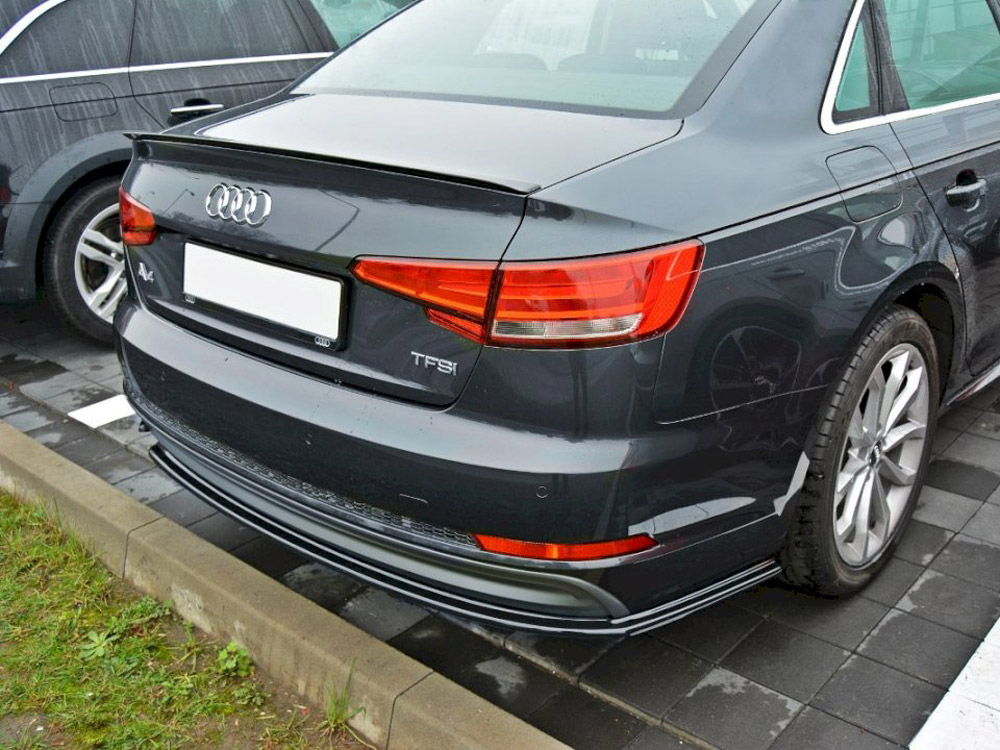 Rear Splitter Audi A4 B9 S-Line Sedan - Carbon Look - 2 