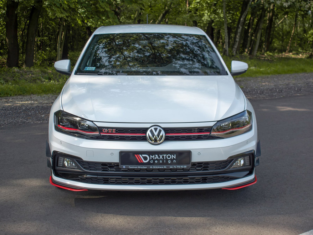Front Splitter V.5 VW Polo Mk6 GTI - Carbon Look - 2 