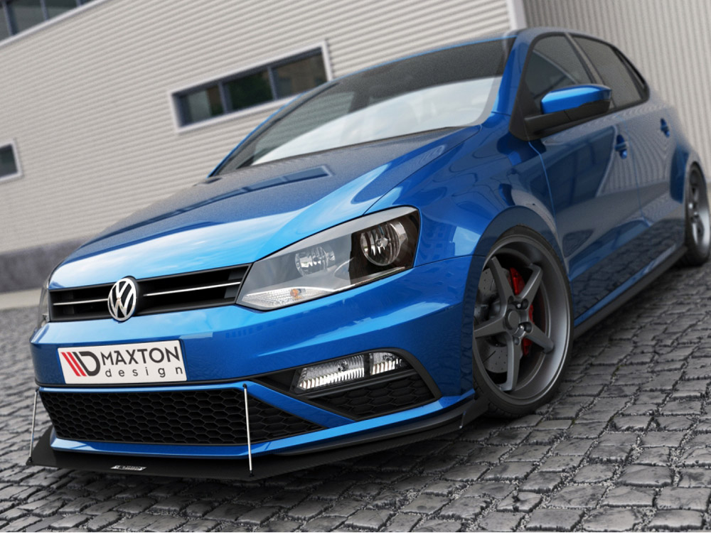 Front Racing Splitter (with wings) Volkswagen Polo GTI Mk5 Facelift - 3 