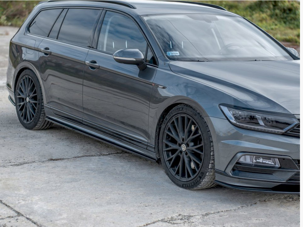 Side Skirts Diffusers Volkswagen Passat R-line B8 (2015-2019) - Carbon Look - 3 