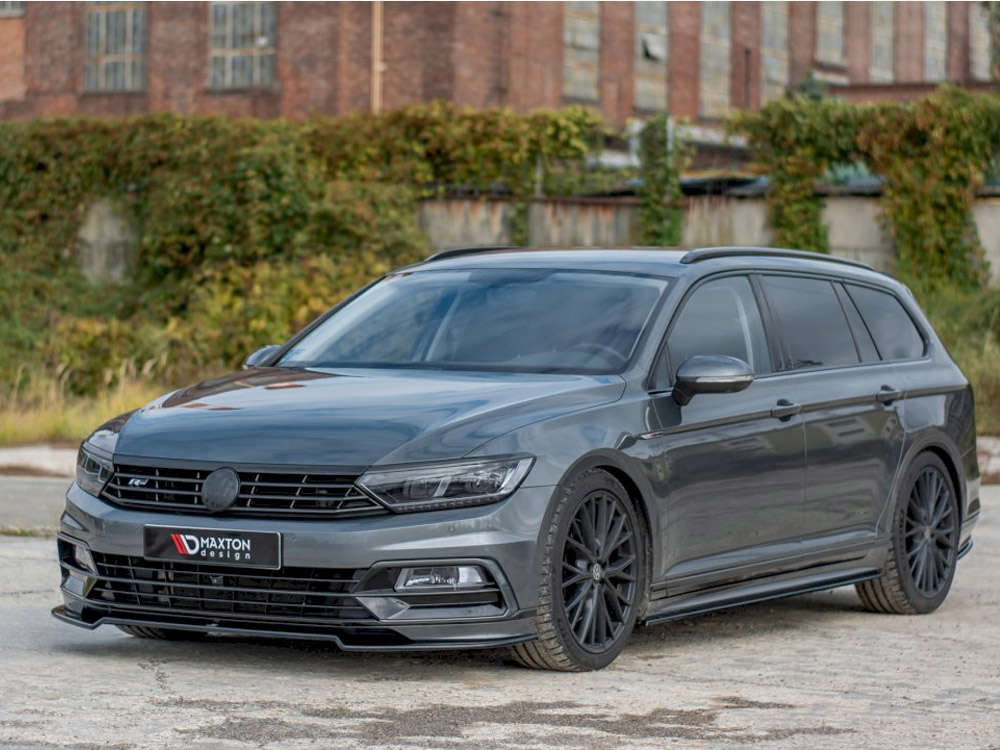 Side Skirts Diffusers Volkswagen Passat R-line B8 (2015-2019) - Carbon Look - 2 