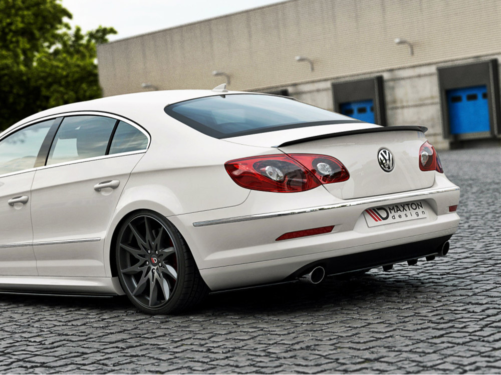 Rear Splitter (Vertical Bars) VW Passat CC R36 Rline (Preface) - Textured - 2 