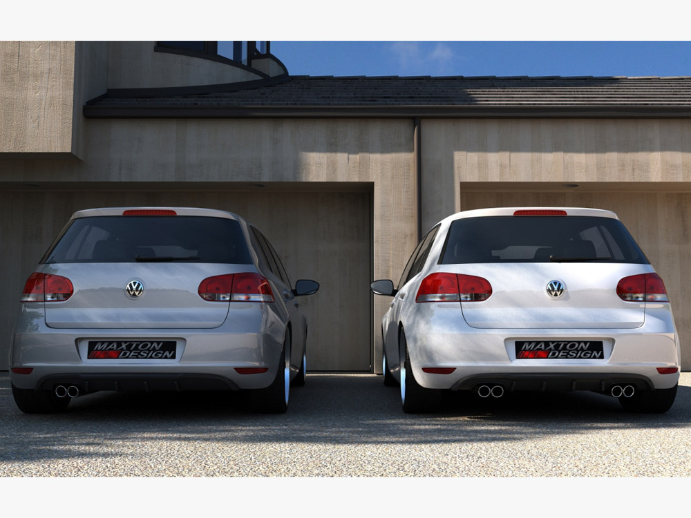 Rear Valance VW Golf VI With 2 Exhaust HOLE  - 2 