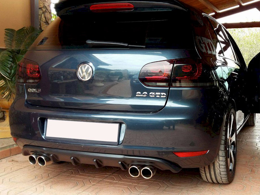Rear Valance VW Golf VI With 2 Exhaust HOLE  - 3 