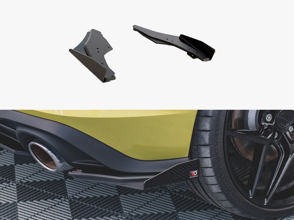 Street PRO Rear Side Splitters + Flaps VW Golf 8 GTI Clubsport - 1 