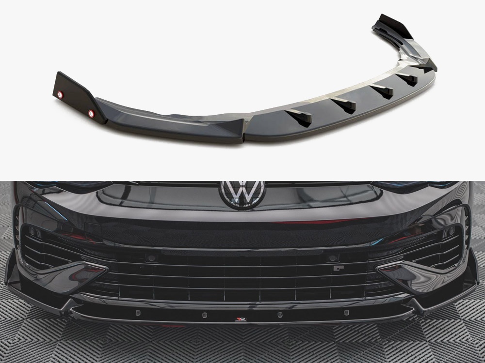 Front Splitter V.2 + Flaps VW Golf R Mk8 - 1 