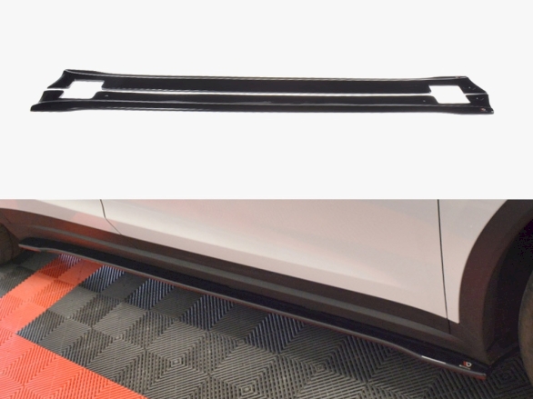 Side Skirts Diffusers V.2 Tesla Model X (2015-) - Carbon Look