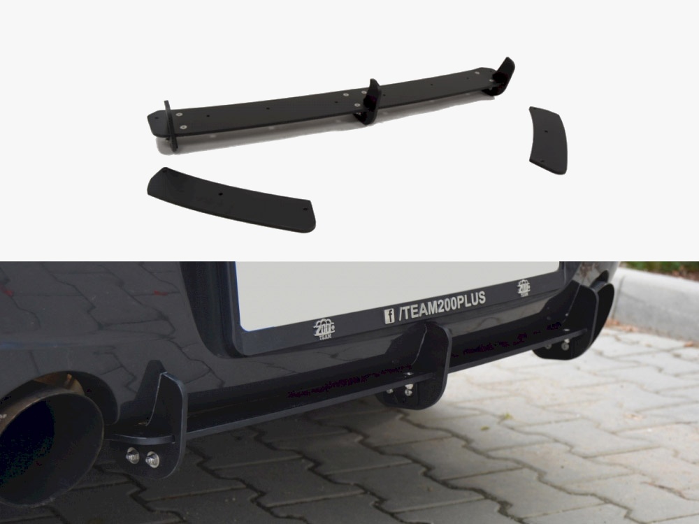Rear Diffuser & Rear Side Splitters compatible with BMW 1 F20/F21 M-Power (Preface) - 1 