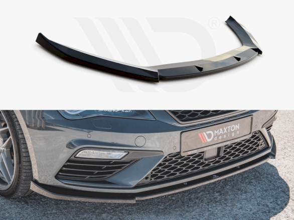 Front Lippe / Front Splitter / Frontansatz V.2 für Cupra Leon KL von Maxton  Design