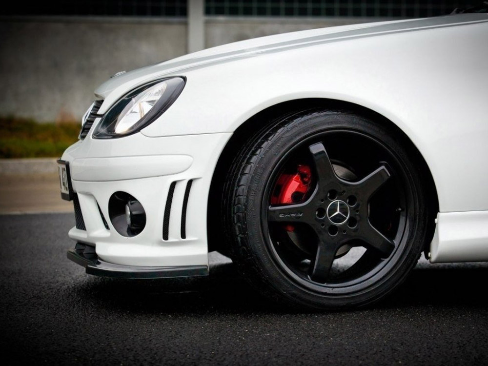 Front Splitter Mercedes SLK R170 For AMG 204 Bumper - Textured - 3 