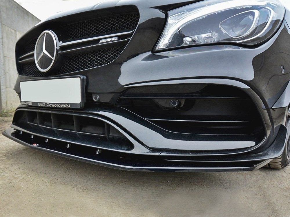 Front Splitter V.1 Mercedes CLA 45 AMG C117 (Facelift) (2017-UP) - Textured - 4 