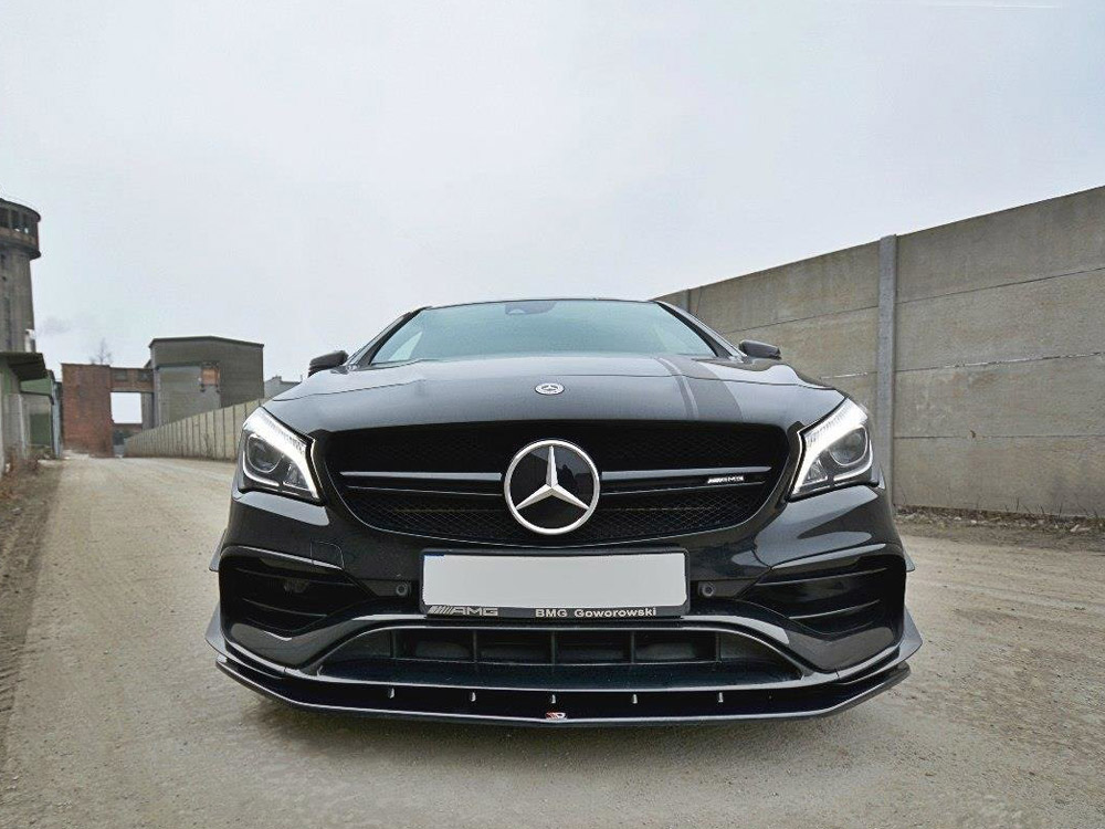 Front Splitter V.1 Mercedes CLA 45 AMG C117 (Facelift) (2017-UP) - Textured - 3 