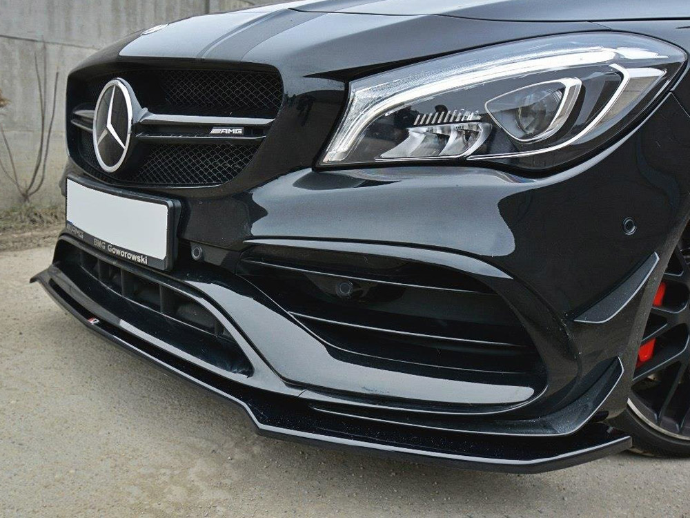 Front Splitter V.2 Mercedes CLA 45 AMG C117 (Facelift) (2017-UP) - Textured - 3 
