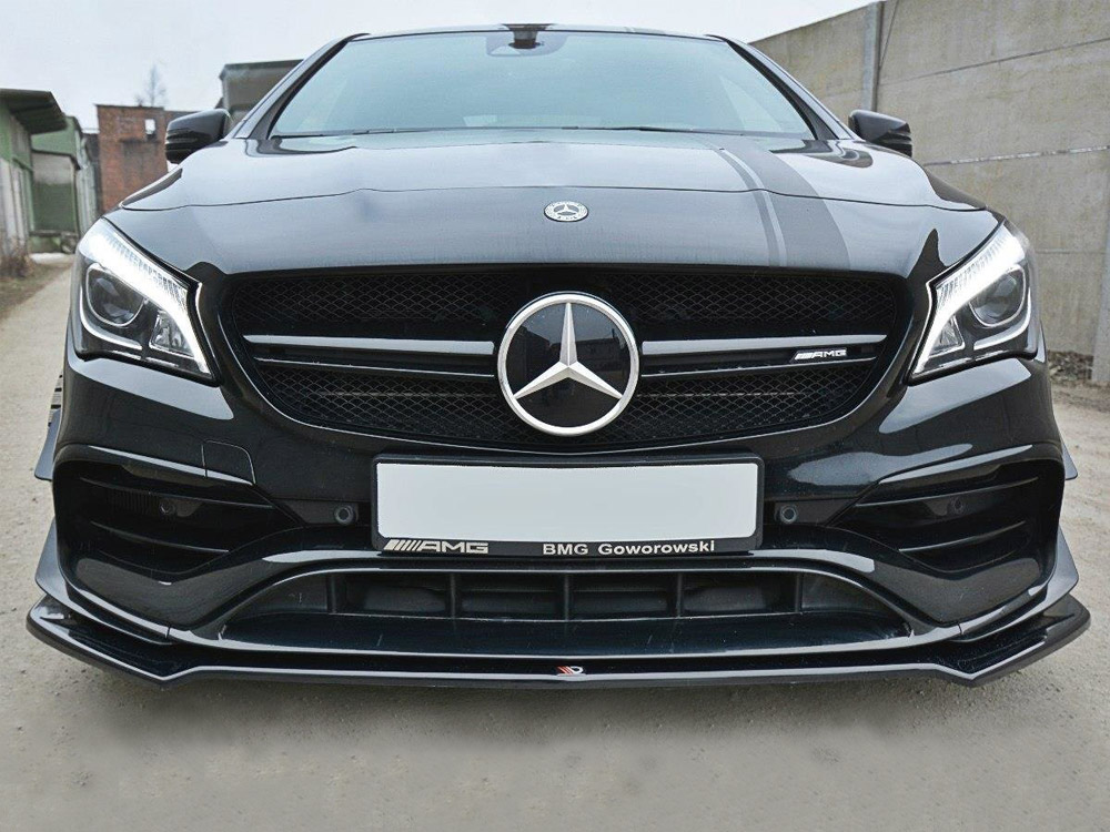 Front Splitter V.2 Mercedes CLA 45 AMG C117 (Facelift) (2017-UP) - Textured - 2 