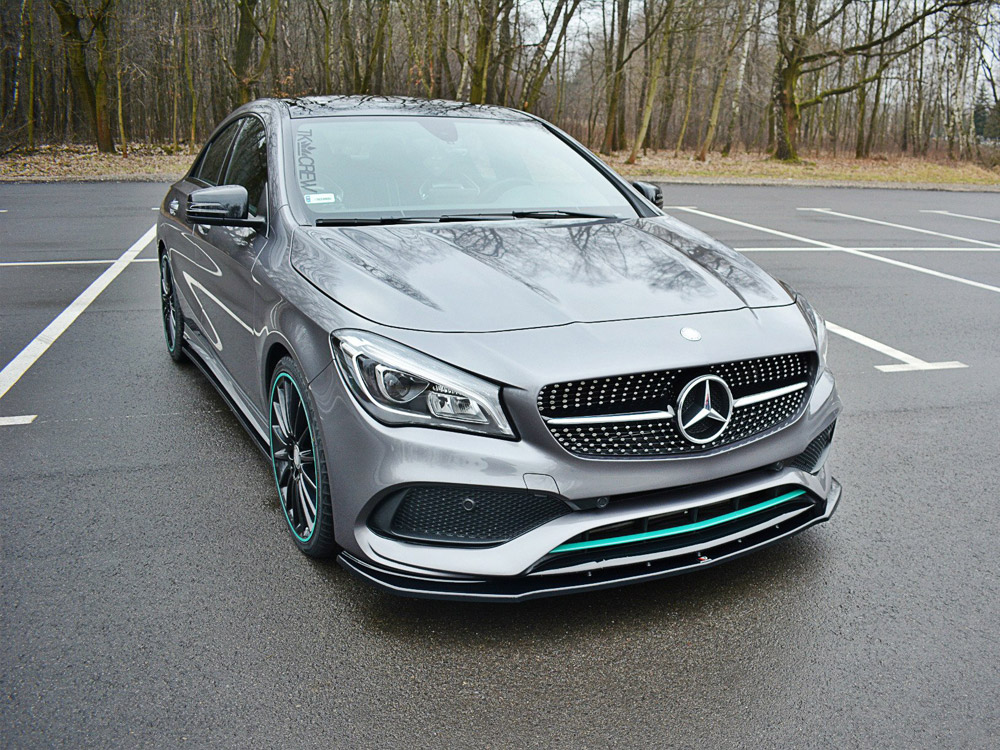 Front Splitter V.1 Mercedes-Benz CLA C117 AMG-Line Facelift - Textured - 2 