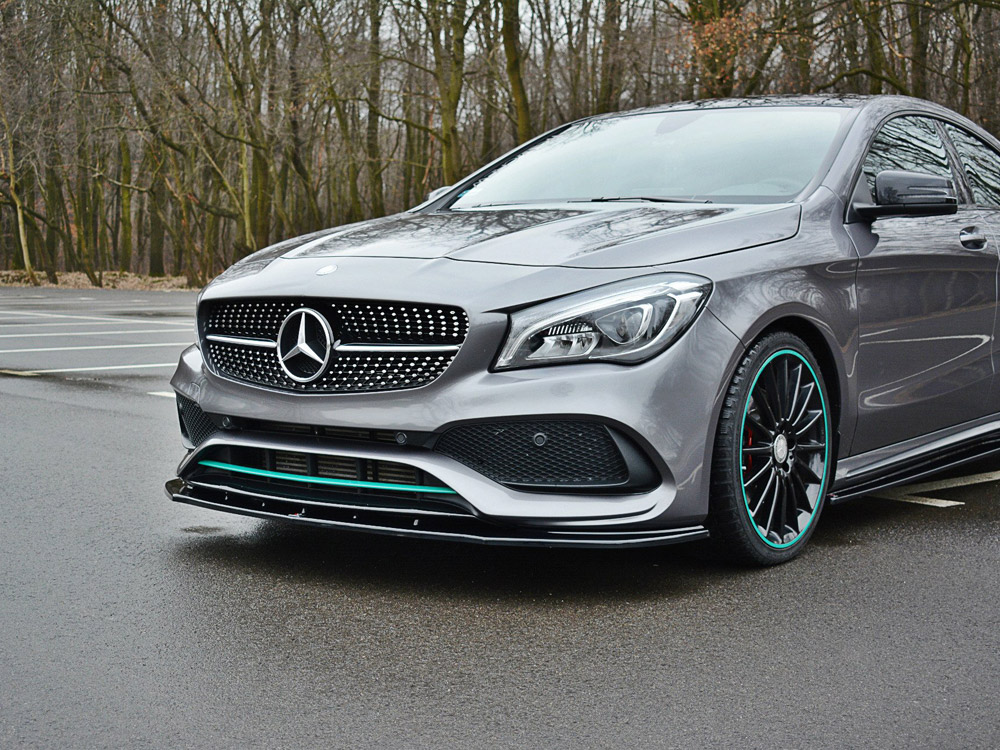Front Splitter V.1 Mercedes-Benz CLA C117 AMG-Line Facelift - Textured - 3 