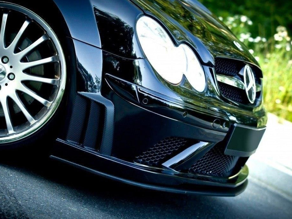 Front Splitter Mercedes CLK W209 Black (SL Black Series Look) - 2 