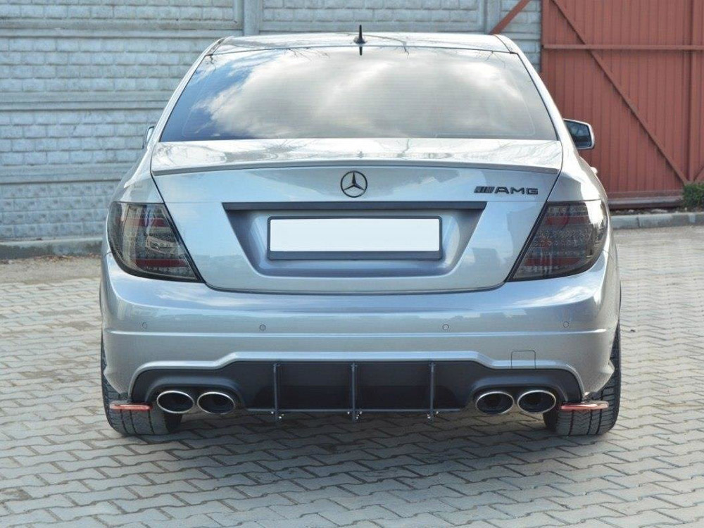 Rear Diffuser & Rear Side Splitters Mercedes C W204 AMG-Line Facelift - 3 