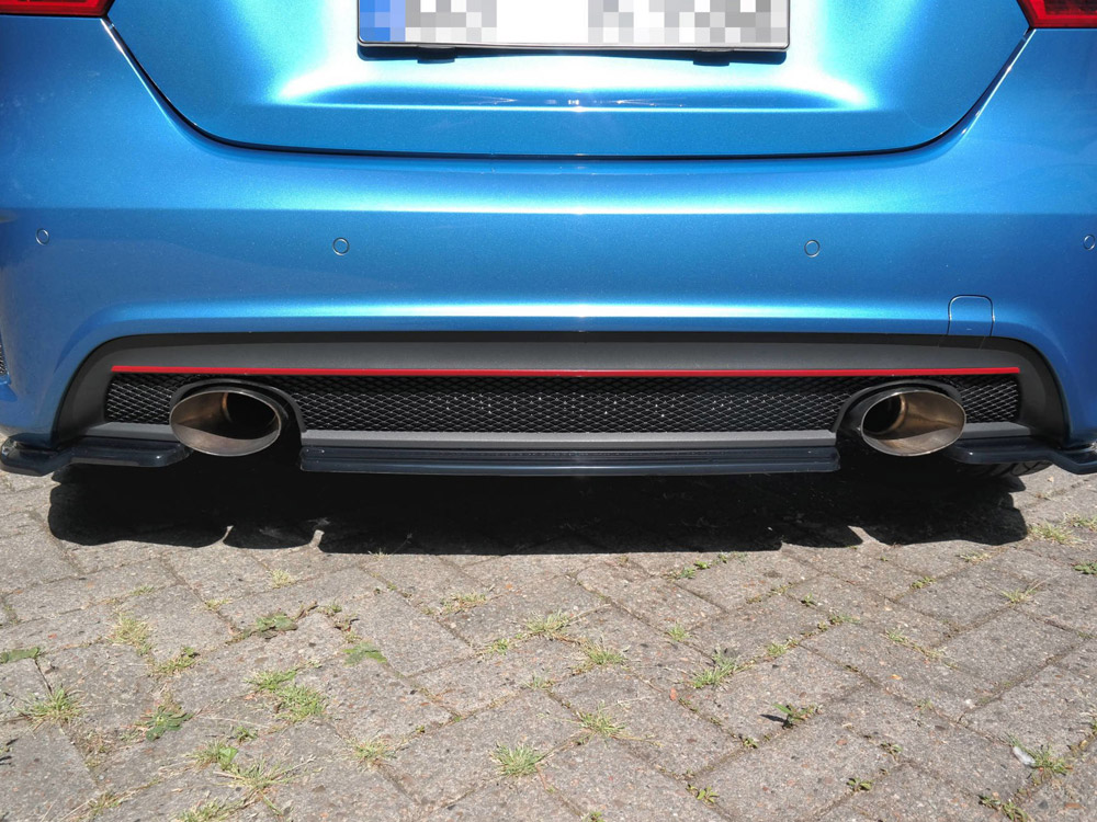 Central Rear Splitter (NO Vertical Bars) Mercedes A-class W176 Amg-line Pre-facelift (2013-2015) - 1 