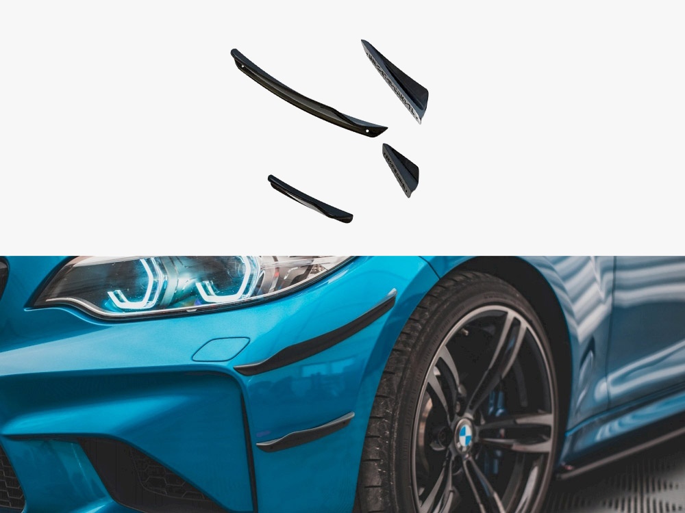 Front Bumper Wings (Canards) BMW M2 F87 - 1 