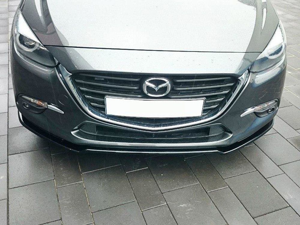 Front Splitter V.1 Mazda 3 Mk3 Facelift - Carbon Look - 3 
