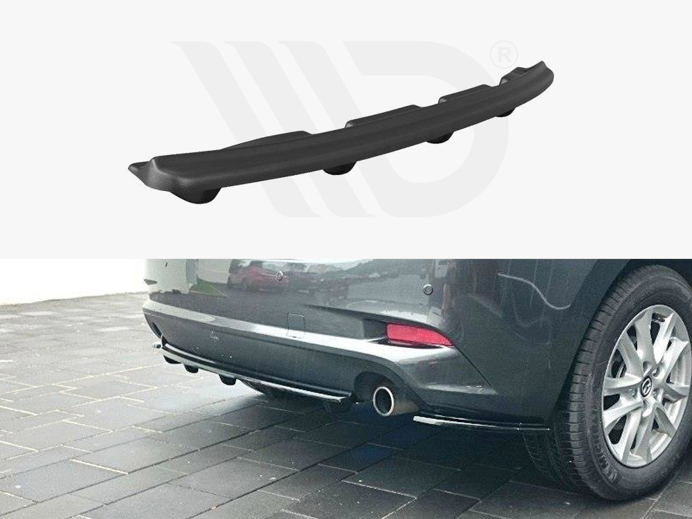 Central Rear Splitter (Vertical Bars) Mazda 3 Mk3 Facelift - 1 