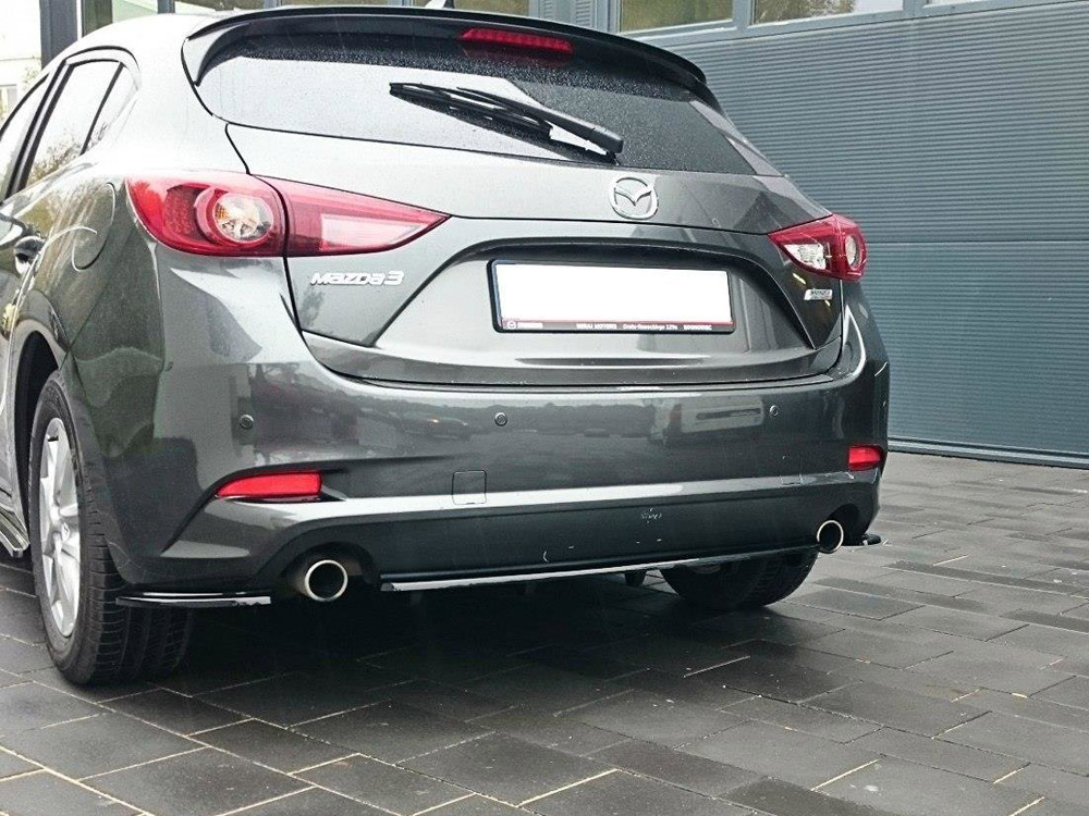 Central Rear Splitter (Vertical Bars) Mazda 3 Mk3 Facelift - 2 