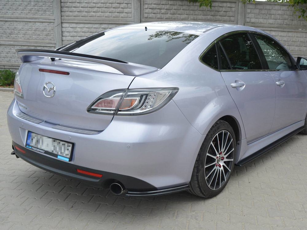 Rear Side Splitters  Mazda 6 MK2 Sport Hatch (Gh-series) Pre-facelift (2008-2010) - Textured - 2 
