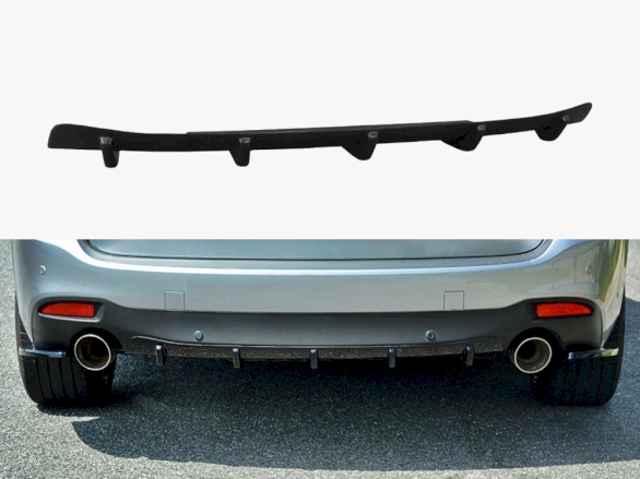 Universal 21\" Rear Bumper Diffuser Lip - ABS Plastic, Fits Mazda Subaru & More