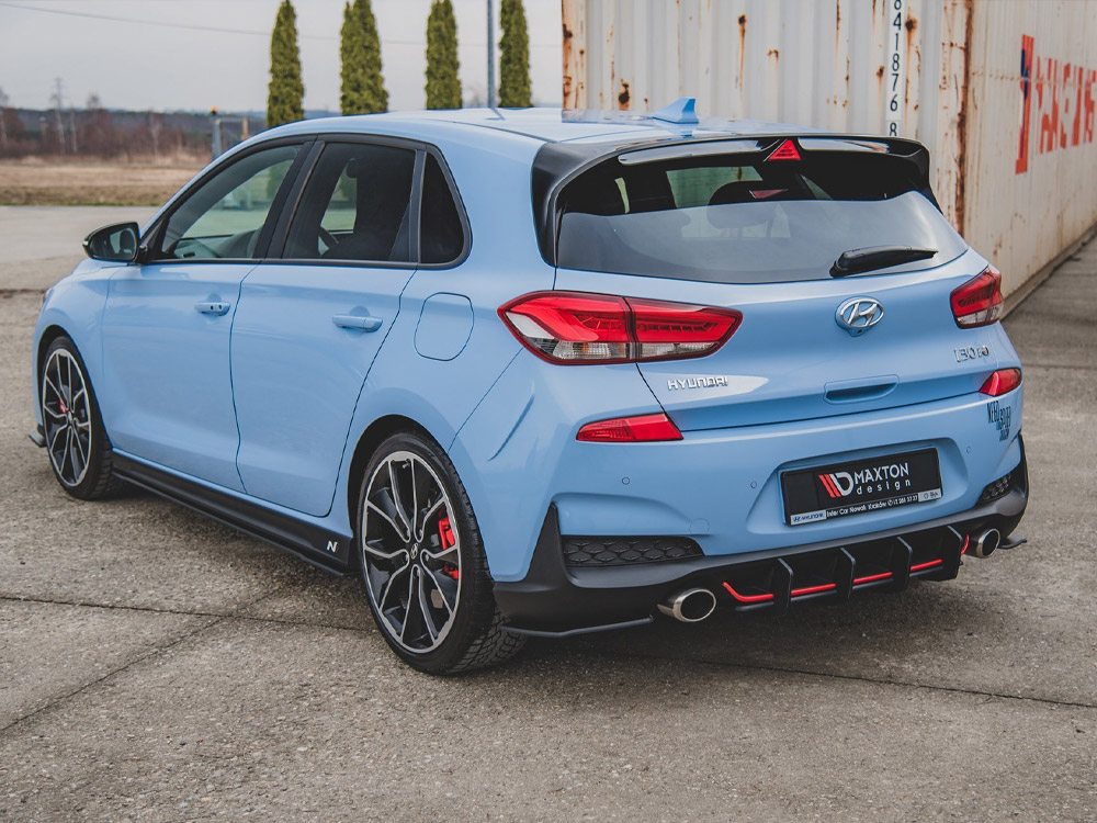 Street PRO Rear Diffuser V.2 Hyundai I30 N Mk3 Hatchback - Black-Red - 2 