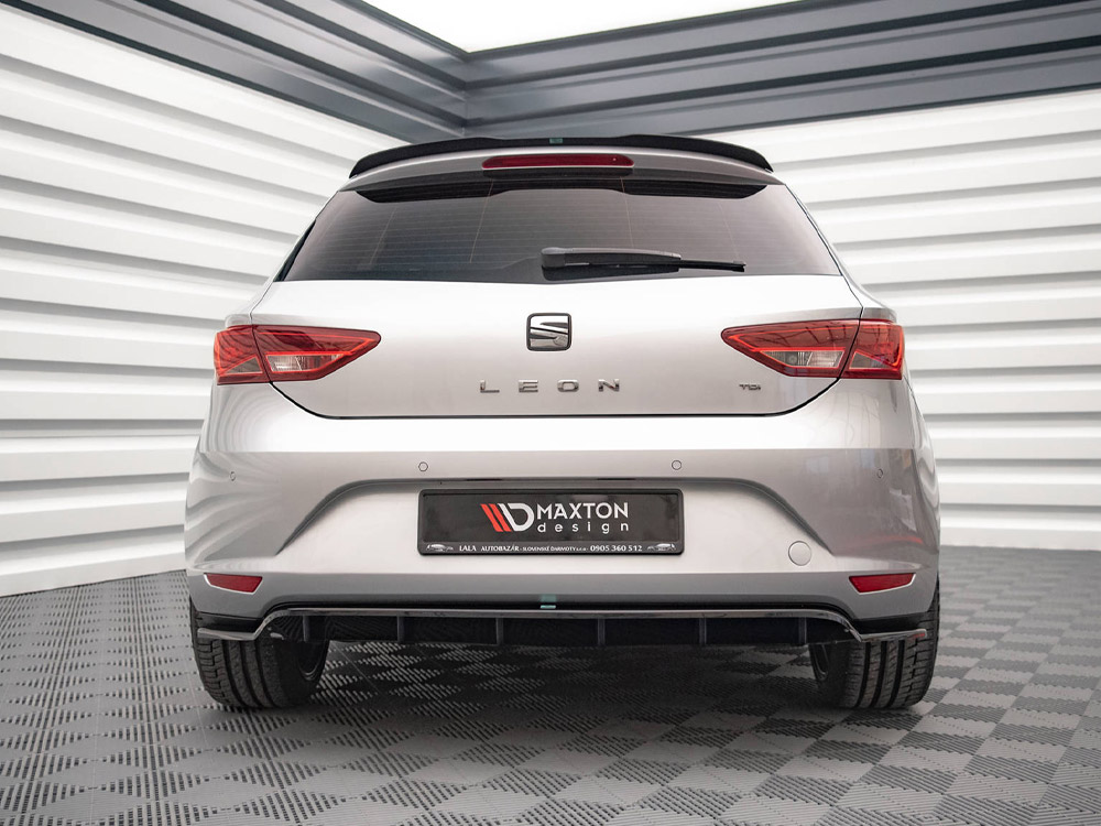 Rear Splitter (Vertical Bars) Seat Leon Hatchback Mk3 - 3 