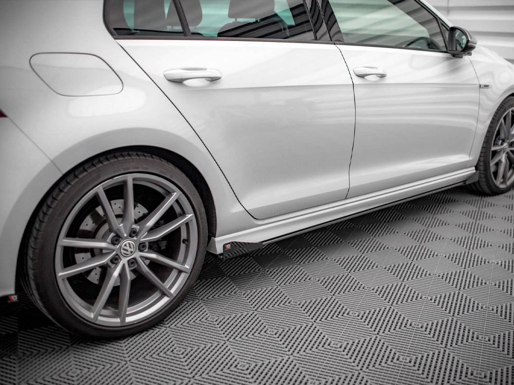 Street PRO Side Skirts Diffusers + Flaps VW Golf R Mk7 - 3 