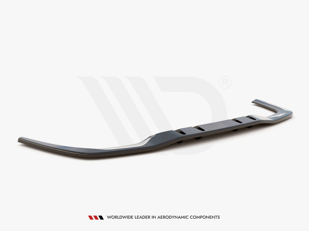 Rear Splitter (Vertical Bars) V.1 Mercedes A 35 AMG Sedan V177 - Textured - 4 