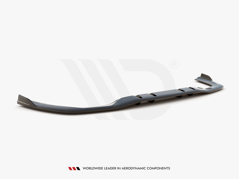 Rear Splitter (Vertical Bars) V.2 Mercedes A 35 AMG Sedan V177 - Textured - 4 