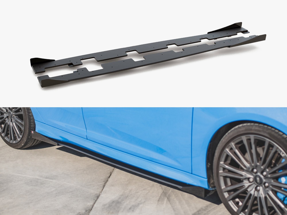 Street PRO Side Skirts Diffusers + Flaps Ford Focus RS Mk3 - 1 