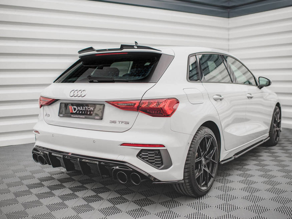 Rear Valance + Exhaust Ends Imitation Audi A3 S-Line Sportback 8Y - 2 