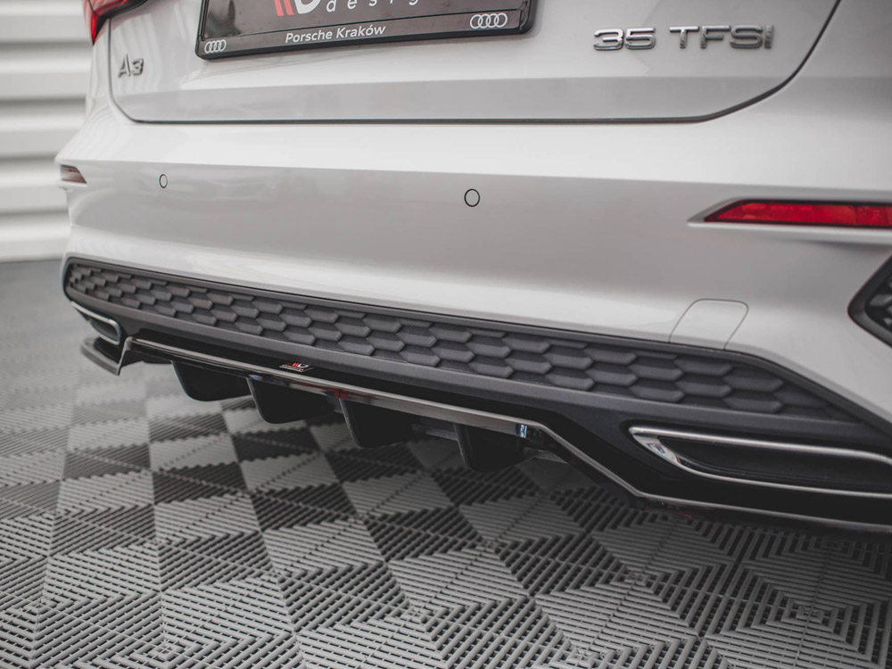 Rear Splitter (Vertical Bars) Audi A3 S-Line Sportback 8Y - 3 