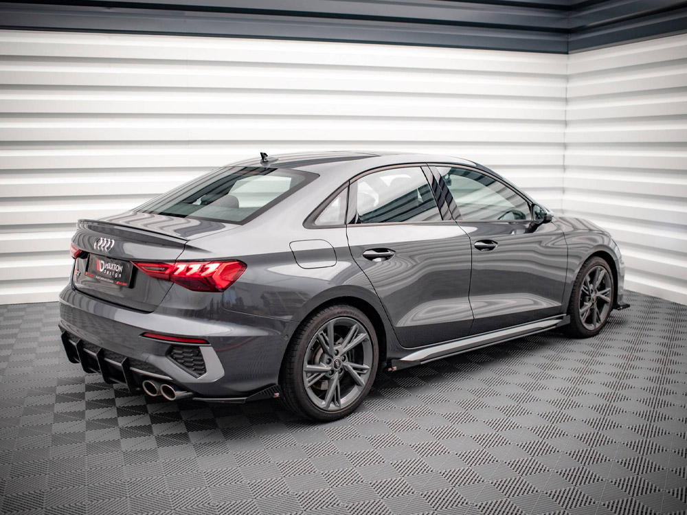 Street PRO Rear Side Splitters + Flaps Audi S3 Sedan 8Y - 2 