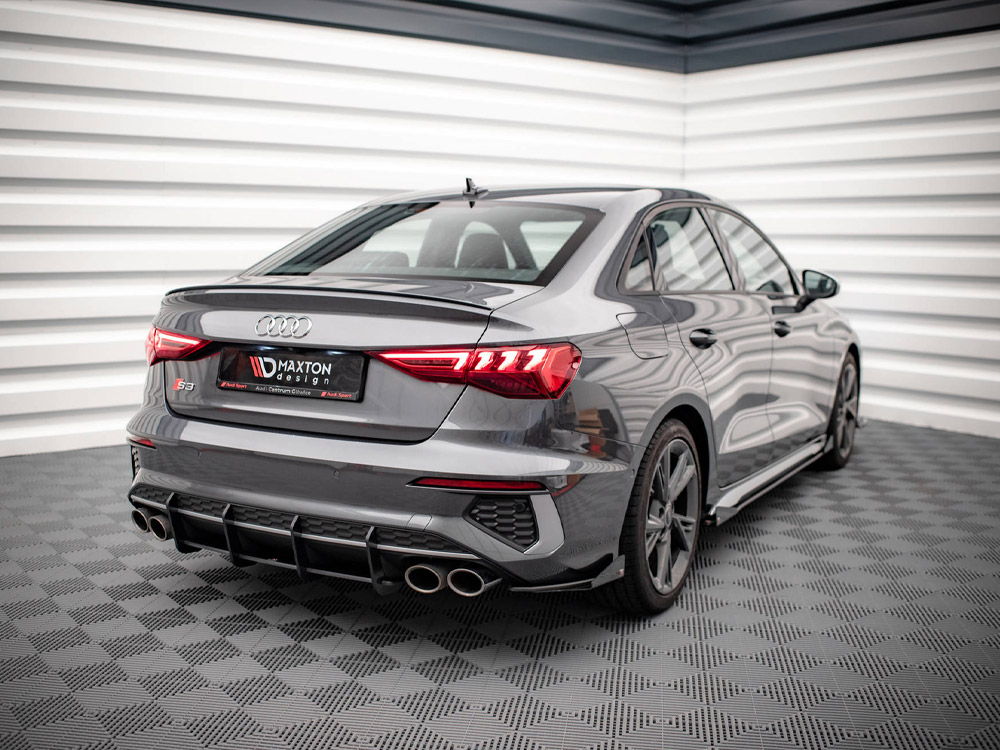 Street PRO Rear Side Splitters + Flaps Audi S3 Sedan 8Y - 3 