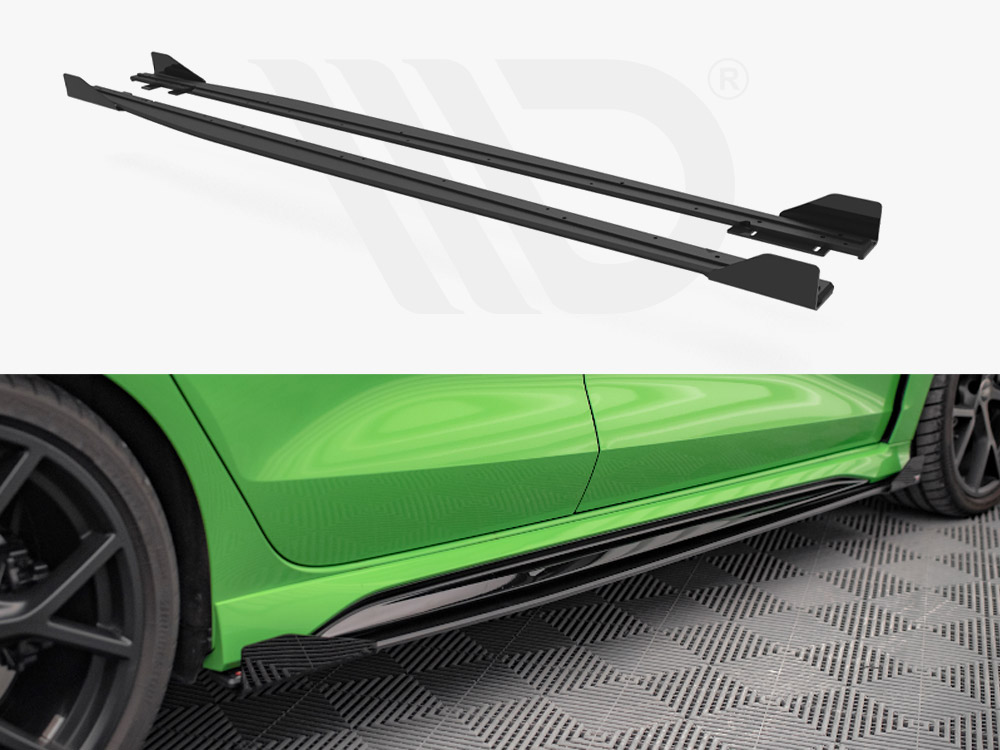 Street PRO Side Skirts Diffusers + Flaps Audi RS3 Sedan 8Y - 1 