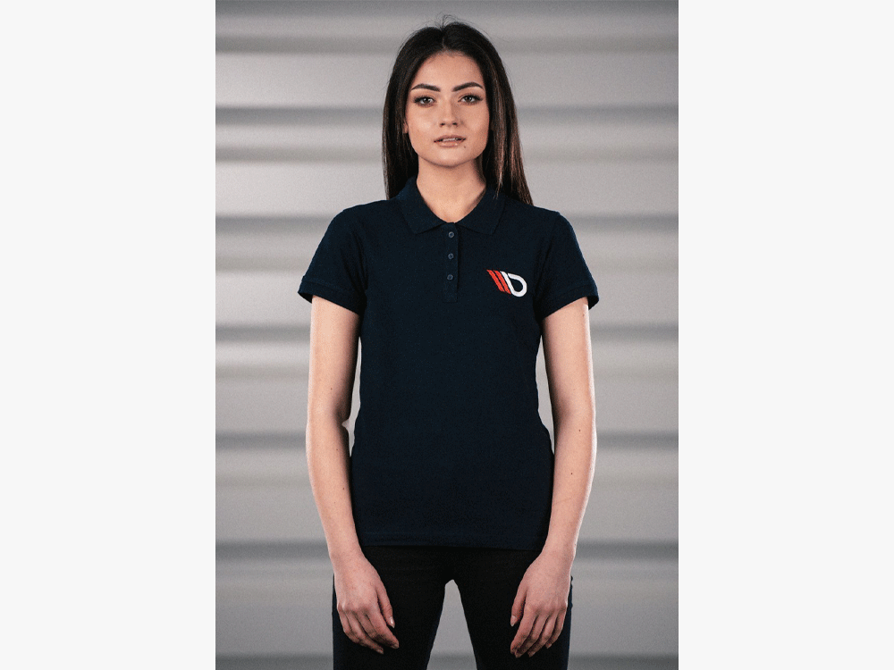 Classic Polo Shirt Womens - Navy Blue - 3 